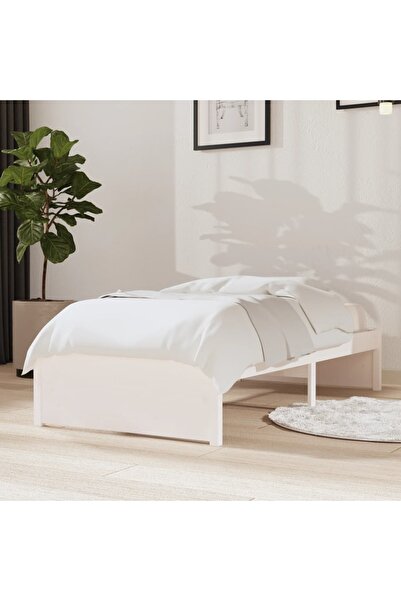 Concept Μικρό Μονό κρεβάτι 2FT6, λευκό, 75x190 εκ., μασίφ ξύλο