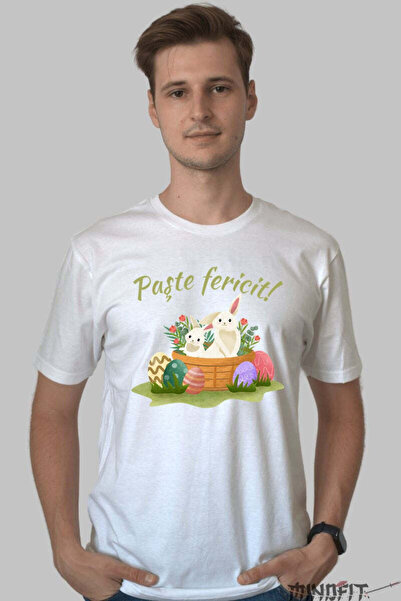 GILDAN Tricou Paste Fericit Iepurasi In Cosulet Cu Oua Colorate