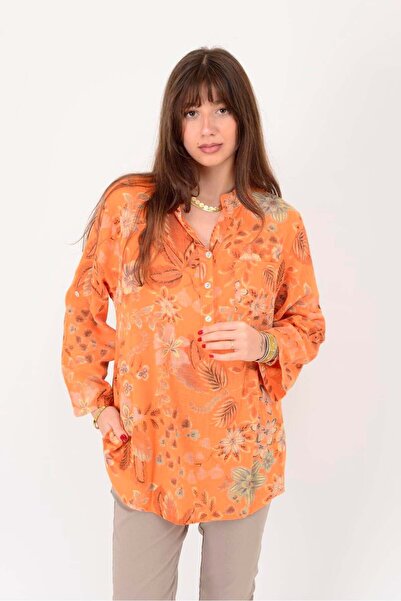 Park Moda 15455F-110 Spring Pattern Three Button Shirt