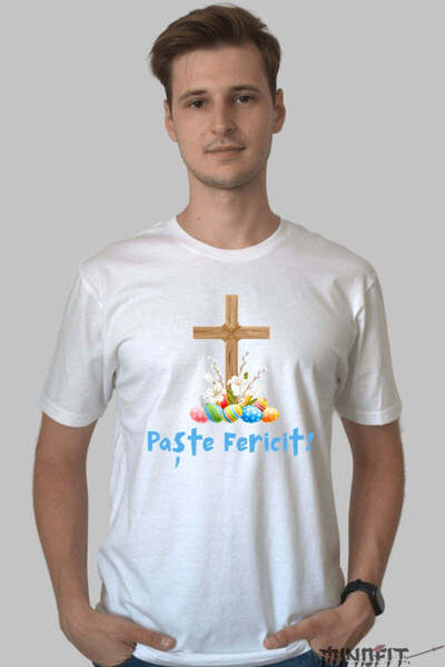 GILDAN Happy Easter T-Shirt Design With Easter Eggs And Cross