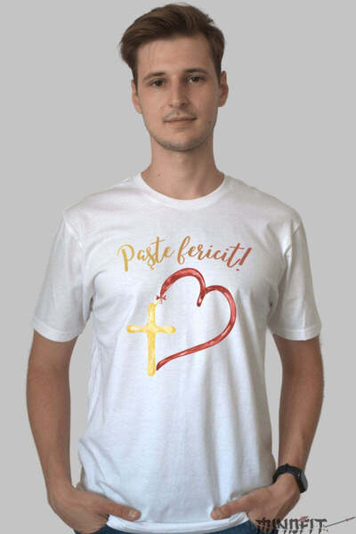 GILDAN Happy Easter Heart And Cross T-Shirt