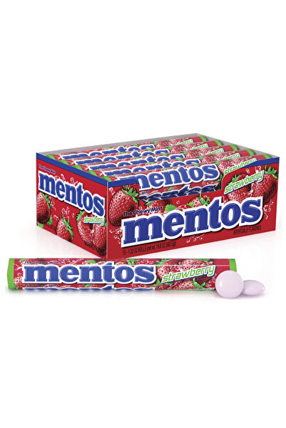 Mentos Mentos Strawberry Rolls, 24 x 29.7g Box