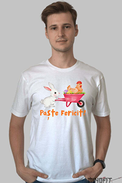 GILDAN Happy Easter Bunny With Wheelbarrow T-Shirt