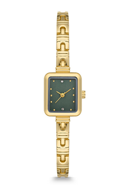 Newera Watch ساعة يد نسائية مستطيلة الشكل بسلك معدني