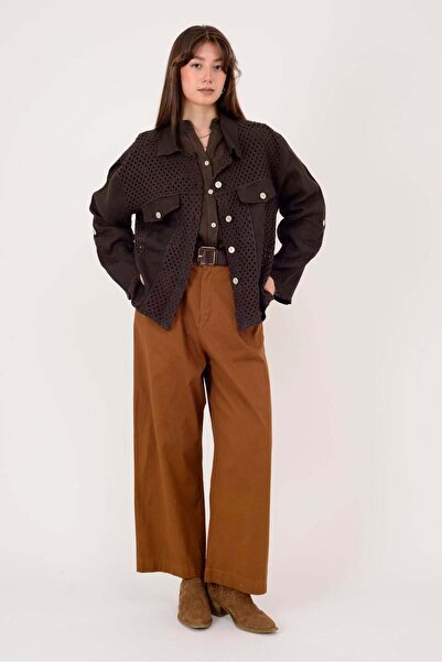 Park Moda 27-22 Ajur Detailled Linen Jacket