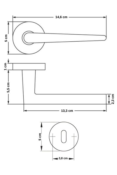 almital mobilya aksesuarları furniture accessories Solegrace Antique Round Rosette Door Handle Luxury Room Door Handle
