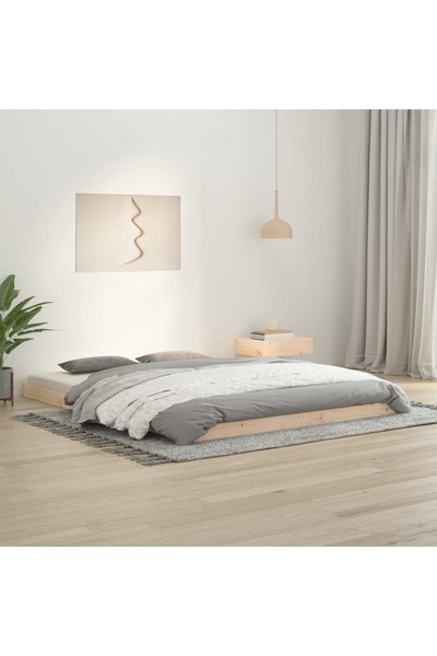 Concept Σκελετός κρεβατιού Μεγάλο μέγεθος 5FT, 150x200 εκ., από μασίφ ξύλο πε...