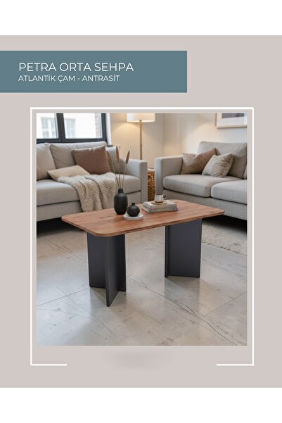 Sarenzo Petra Orta Sehpa (Atlantik Çam Antrasit)