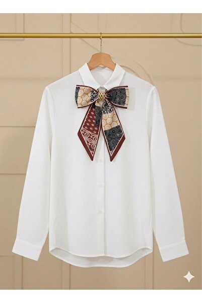 alinastore Ethnic D Patterned Buckle Thin Scarf Bandana Ribbon (6X90Cm)