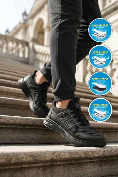 WALKWAY Pantofi sport pentru bărbați Motano M negru-negru