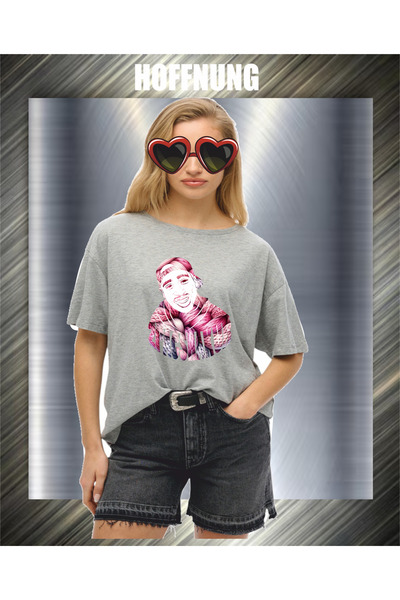 HOFFNUNG Unisex Short Sleeve Round Neck Movie Actor Printed Solid Color Tshirt