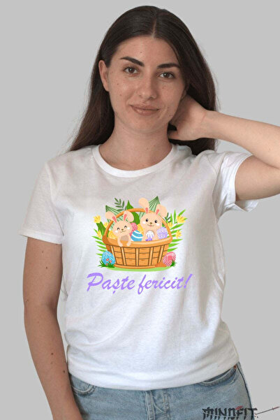 GILDAN Happy Easter T-shirt Bunnies in a Basket