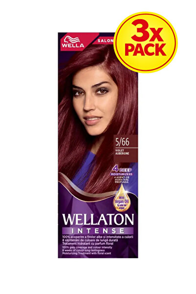 Wellaton 3x PACK Permanent hair dye 5/66 Violet, 110ml