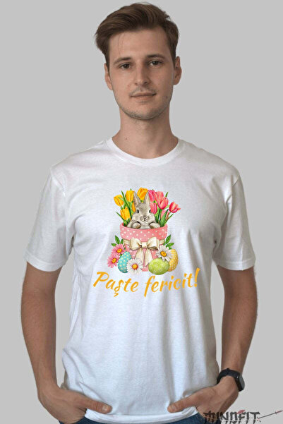 GILDAN Tricou Paste Fericit Iepuras Intre Lalele