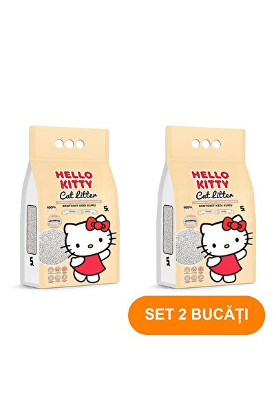 Hello Kitty SET 2 BUCĂȚI - LITIER PENTRU PISICI 5L BENTONITĂ