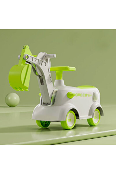 Sumkyle Children's four-wheel excavator. Baby without pedal balance vehicle, ...