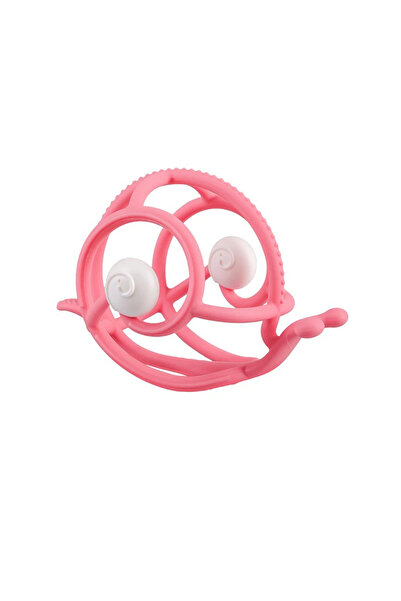 Mombella Inel Gingival din silicon 3 luni+, Melc - Pink