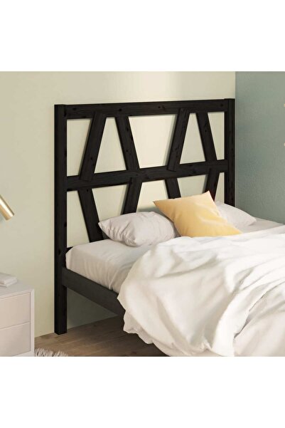 Concept Κομοδίνο, μαύρο, 81x4x100 cm, μασίφ ξύλο πεύκου