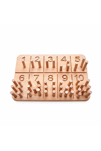 Moccotoys Montessori I'M Learning Numbers Solid Wood Game