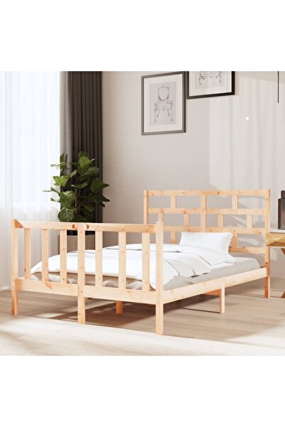 Concept Σκελετός Διπλό κρεβατιού 4FT6, 135x190 εκ., μασίφ ξύλο πεύκου