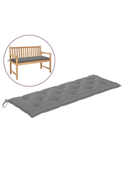 Concept Μαξιλάρι παγκάκι κήπου, γκρι, 150x50x7 cm, ύφασμα