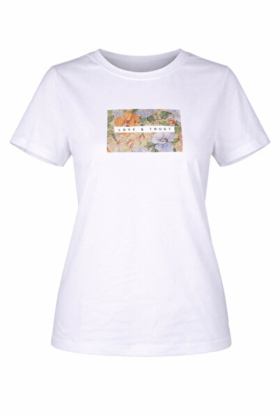 trender Trus Print White Women's T-Shirt 26Yl71595009
