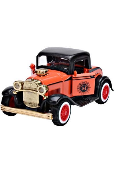 OEM Masina de jucarie Karemi, de epoca, cu lumini si sunete, portocalie, nr 1...