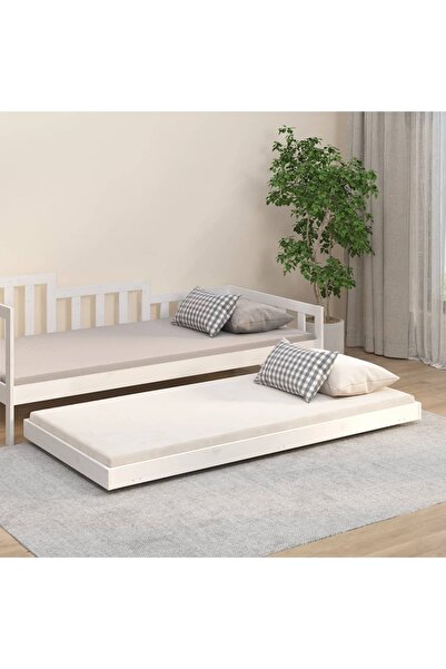 Concept Σκελετός κρεβατιού, λευκό, 75x190 cm, μασίφ ξύλο πεύκου