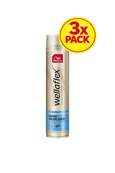 Wella 3x PACK Wellaflex Instant Volume Boost 4 Hairspray 250ml