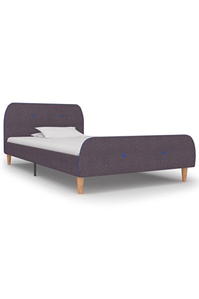 Concept Cadru de pat, gri taupe, 90 x 200 cm, material textil