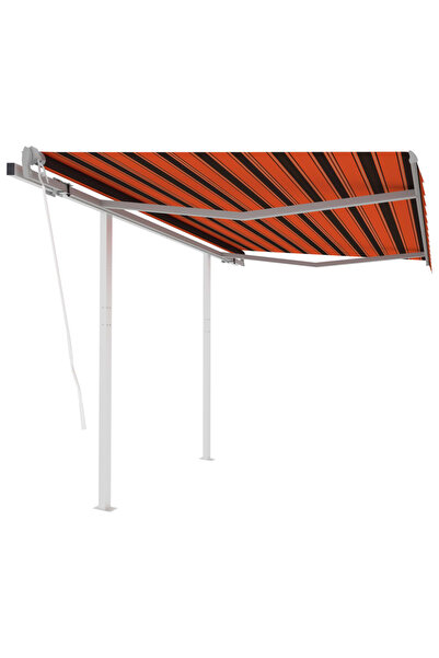 Concept Copertină retractabilă automat stâlpi portocaliu/maro 3,5x2,5 m