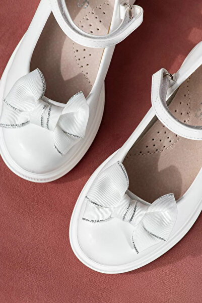 Zaira Pantofi fete albi din piele ecologica Alis #24654 - 36