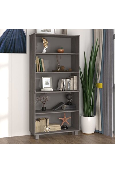 Concept Ψηλό ντουλάπι, ανοιχτό γκρι, μασίφ ξύλο πεύκου