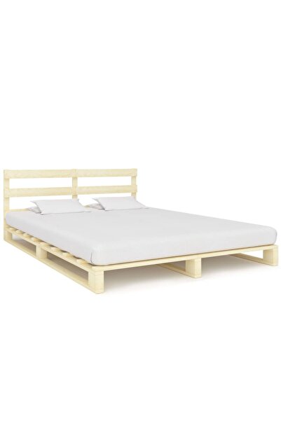Concept Σκελετός κρεβατιού από παλέτες, 180 x 200 εκ., μασίφ ξύλο πεύκου