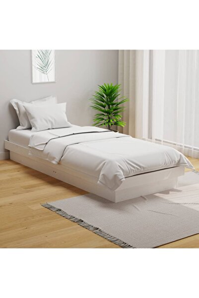 Concept Μικρό σκελετό Μονό κρεβατιού 2FT6, λευκό, 75x190 εκ., μασίφ ξύλο