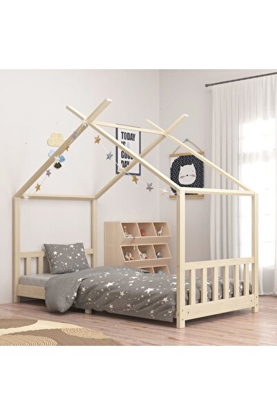 Concept Cadru de pat pentru copii, 90 x 200 cm, lemn masiv de pin