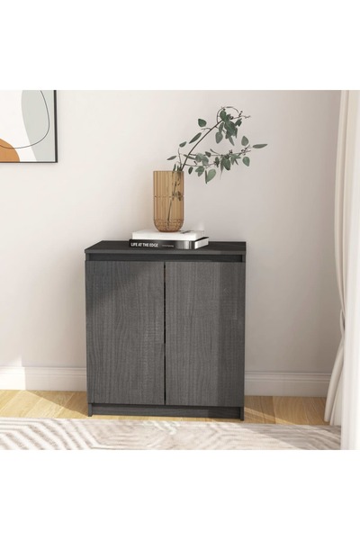 Concept Πλαϊνό ντουλάπι, γκρι, 60x36x65 cm, μασίφ ξύλο πεύκου