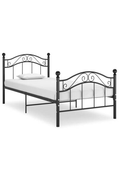 Concept Cadru de pat, negru, 100 x 200 cm, metal