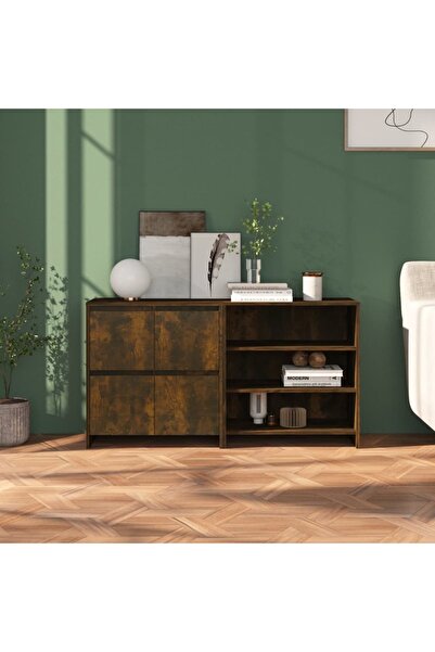 Concept Servantă 2 piese, stejar afumat, lemn compozit