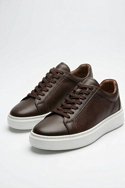 LUSIVE 100% Genuine Leather Brown Lace-Up Comfortable Casual Men's Shoes Luas...