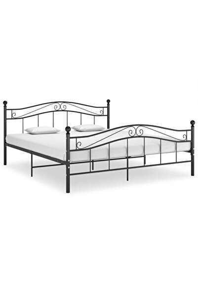 Concept Σκελετός κρεβατιού, μαύρος, 180x200 cm, μεταλλικός