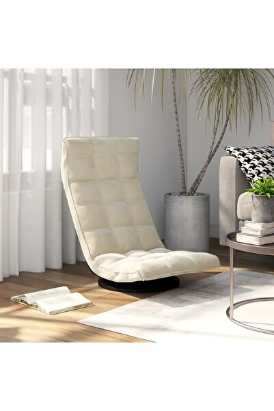 Concept Περιστρεφόμενη καρέκλα δαπέδου, κρεμ, Βελούδο