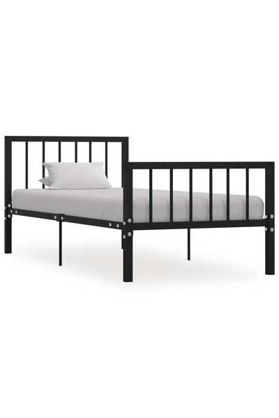 Concept Σκελετός κρεβατιού, μαύρος, 100 x 200 εκ., μεταλλικός