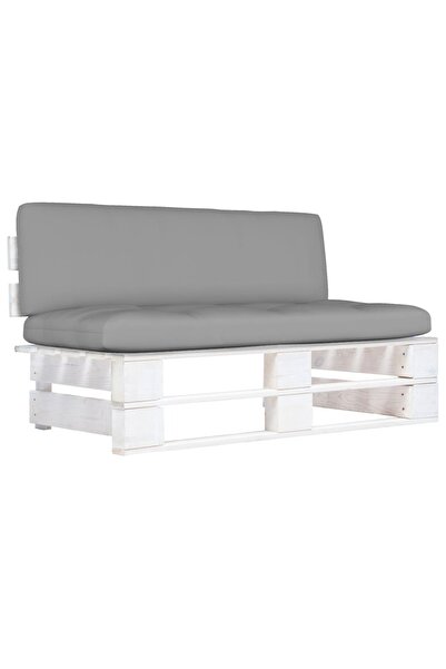 Concept Καναπές κήπου από παλέτες, λευκό, επεξεργασμένο ξύλο πεύκου