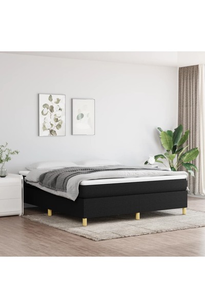 Concept Cadru de pat box spring, negru, 180x200 cm, textil