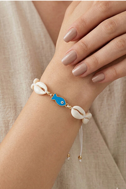 PETEK AKSESUAR Sea Shell Fish m Macramé Bracelet