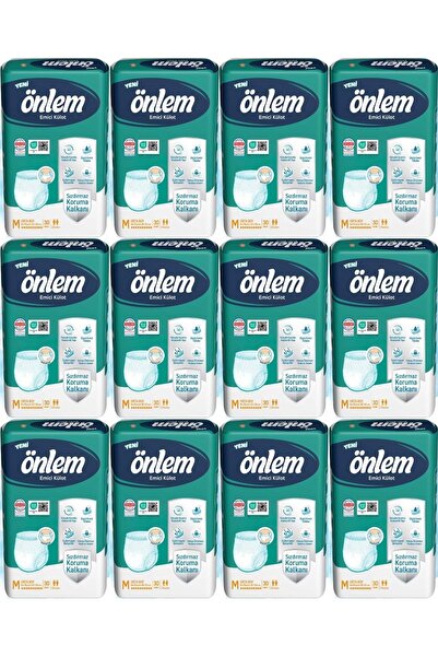 ÖNLEM حفاضات ماصة للمرضى البالغين مقاس M - متوسط - 360 قطعة (12 عبوة*30)