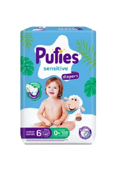 Pufies Fashion & Nature Diapers Size 6, 13+ Kg, 42 pcs