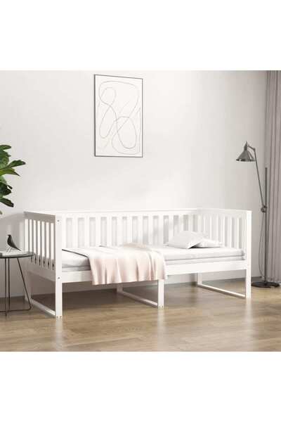 Concept Κρεβάτι ημέρας, λευκό, 90x190 εκ., μασίφ ξύλο πεύκου