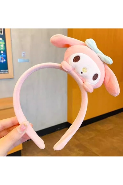 SANRIO Plush Headband for Girls – Cute Kawaii Cartoon Hair Accessory